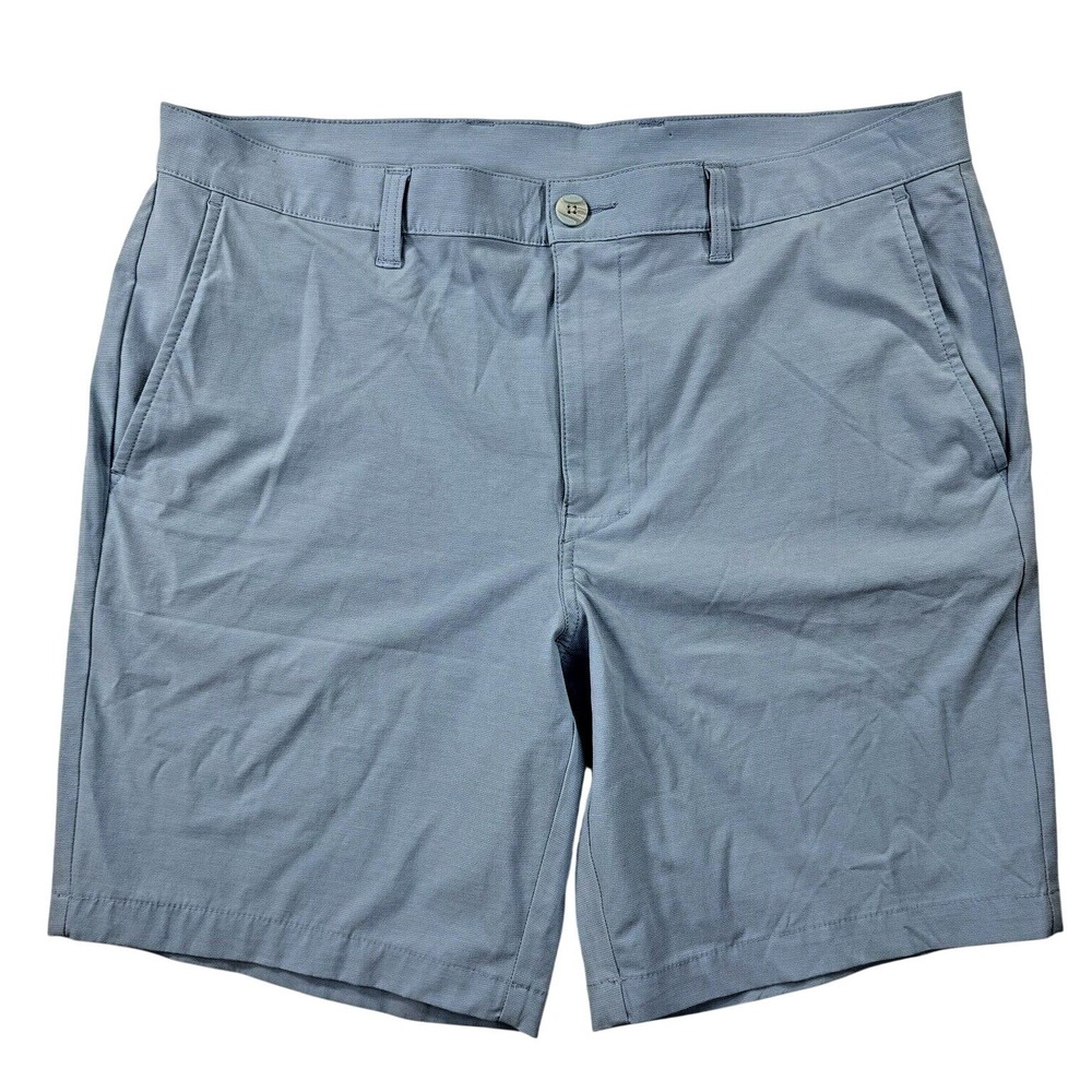 Grand Slam Performance Golf Shorts Mens 38 Light Blue‎ Micro Stripe Active